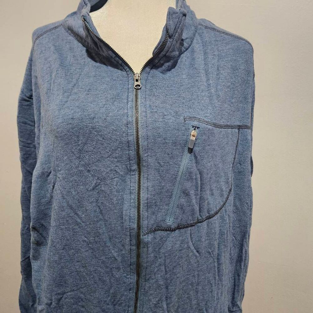 Tasc Jacket Blue Full Zip Pockets Golf Performance Bamboo Pebble Beach Logo XL - Picture 2 of 6